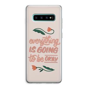 CaseCompany Optimistic flower girl: Samsung Galaxy S10 Plus Transparant Hoesje