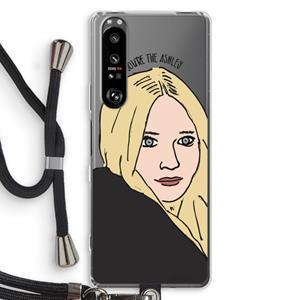 CaseCompany Ashley: Sony Xperia 1 III Transparant Hoesje met koord