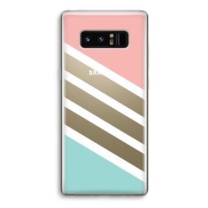 CaseCompany Strepen pastel: Samsung Galaxy Note 8 Transparant Hoesje