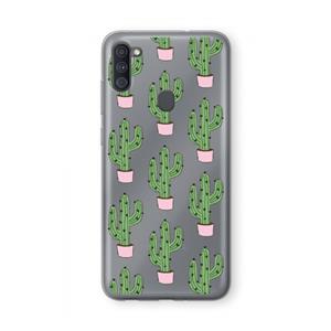 CaseCompany Cactus Lover: Samsung Galaxy A11 Transparant Hoesje