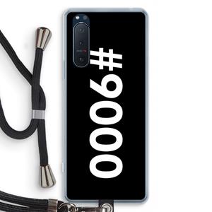 CaseCompany 9000: Sony Xperia 5 II Transparant Hoesje met koord
