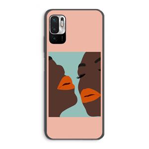 CaseCompany Orange lips: Xiaomi Redmi Note 10 5G Transparant Hoesje