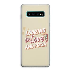 CaseCompany Pizza is the answer: Samsung Galaxy S10 Plus Transparant Hoesje