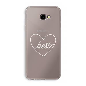 CaseCompany Best heart pastel: Samsung Galaxy J4 Plus Transparant Hoesje
