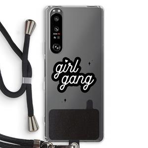 CaseCompany Girl Gang: Sony Xperia 1 III Transparant Hoesje met koord