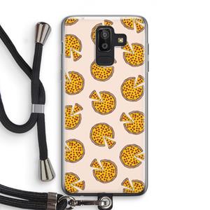 CaseCompany You Had Me At Pizza: Samsung Galaxy J8 (2018) Transparant Hoesje met koord