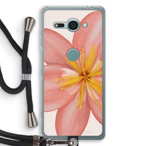 CaseCompany Pink Ellila Flower: Sony Xperia XZ2 Compact Transparant Hoesje met koord