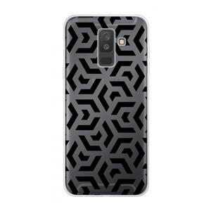 CaseCompany Crazy pattern: Samsung Galaxy A6 Plus (2018) Transparant Hoesje