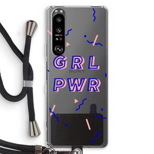 CaseCompany GRL PWR: Sony Xperia 1 III Transparant Hoesje met koord