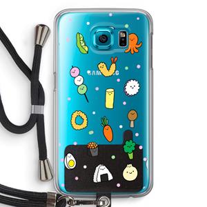 CaseCompany Happy bento friends: Samsung Galaxy S6 Transparant Hoesje met koord