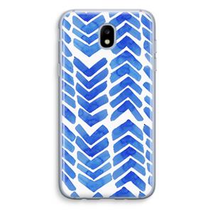 CaseCompany Blauwe pijlen: Samsung Galaxy J5 (2017) Transparant Hoesje