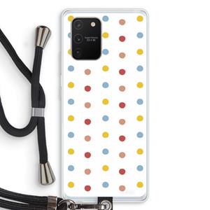 CaseCompany Bollen: Samsung Galaxy S10 Lite Transparant Hoesje met koord