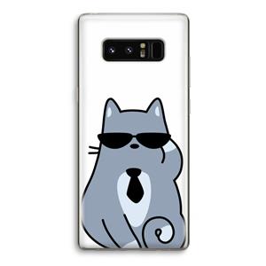 CaseCompany Cool cat: Samsung Galaxy Note 8 Transparant Hoesje