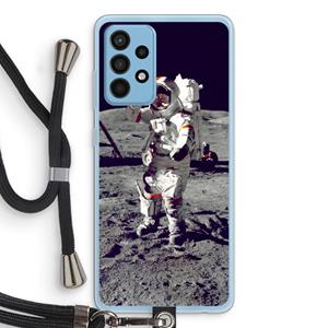 CaseCompany Spaceman: Samsung Galaxy A52 Transparant Hoesje met koord
