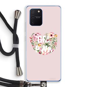 CaseCompany GRL PWR Flower: Samsung Galaxy Note 10 Lite Transparant Hoesje met koord