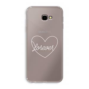 CaseCompany Forever heart pastel: Samsung Galaxy J4 Plus Transparant Hoesje