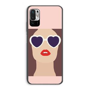 CaseCompany Red lips: Xiaomi Redmi Note 10 5G Transparant Hoesje
