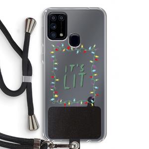 CaseCompany It's Lit: Samsung Galaxy M31 Transparant Hoesje met koord