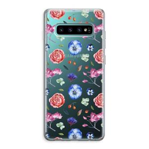 CaseCompany Bloemetjes: Samsung Galaxy S10 Plus Transparant Hoesje