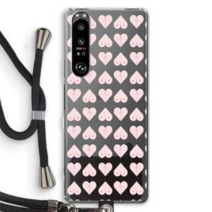 CaseCompany Ass 'n Titties: Sony Xperia 1 III Transparant Hoesje met koord