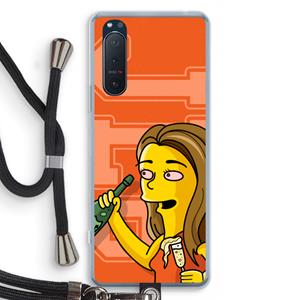 CaseCompany Jamie Lee Simpson: Sony Xperia 5 II Transparant Hoesje met koord