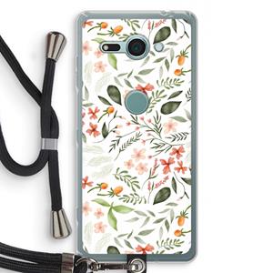 CaseCompany Sweet little flowers: Sony Xperia XZ2 Compact Transparant Hoesje met koord