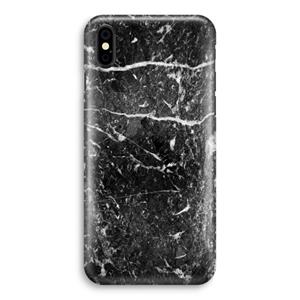 CaseCompany Zwart marmer: iPhone X Volledig Geprint Hoesje