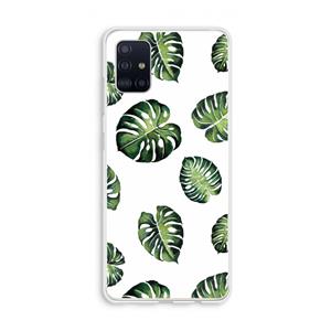 CaseCompany Tropische bladeren: Galaxy A51 4G Transparant Hoesje