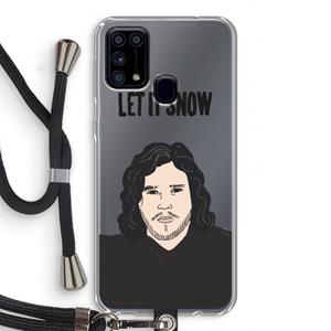 CaseCompany Let It Snow: Samsung Galaxy M31 Transparant Hoesje met koord