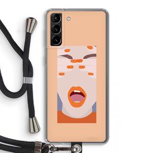 CaseCompany Surprise: Samsung Galaxy S21 Plus Transparant Hoesje met koord