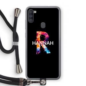 CaseCompany Abstract Spectrum: Samsung Galaxy A11 Transparant Hoesje met koord