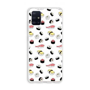 CaseCompany Sushi time: Galaxy A51 4G Transparant Hoesje