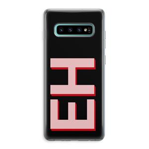 CaseCompany Monogram: Samsung Galaxy S10 Plus Transparant Hoesje
