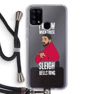 CaseCompany Sleigh Bells Ring: Samsung Galaxy M31 Transparant Hoesje met koord