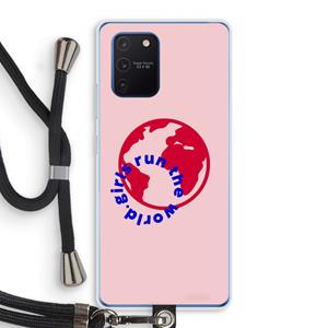 CaseCompany Run The World: Samsung Galaxy Note 10 Lite Transparant Hoesje met koord