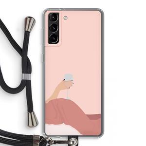 CaseCompany Wine: Samsung Galaxy S21 Plus Transparant Hoesje met koord