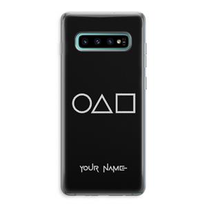 CaseCompany Squid Game: Samsung Galaxy S10 Plus Transparant Hoesje