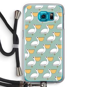 CaseCompany Pelican: Samsung Galaxy S6 Transparant Hoesje met koord