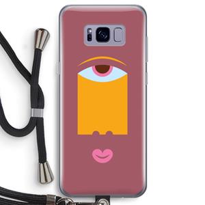 CaseCompany Mono V: Samsung Galaxy S8 Transparant Hoesje met koord