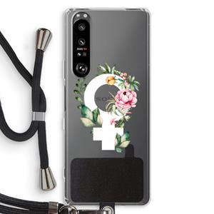 CaseCompany Venus: Sony Xperia 1 III Transparant Hoesje met koord