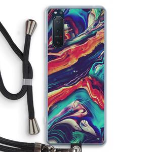 CaseCompany Chameleon Sun: Sony Xperia 5 II Transparant Hoesje met koord