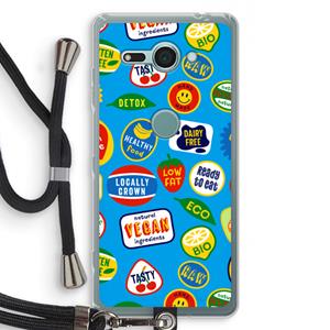 CaseCompany Fruitsticker: Sony Xperia XZ2 Compact Transparant Hoesje met koord