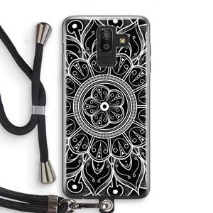 CaseCompany Roses Are Red: Samsung Galaxy J8 (2018) Transparant Hoesje met koord
