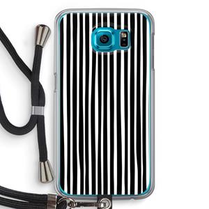 CaseCompany Stripes: Samsung Galaxy S6 Transparant Hoesje met koord