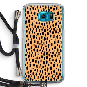 CaseCompany Panter: Samsung Galaxy S6 Transparant Hoesje met koord