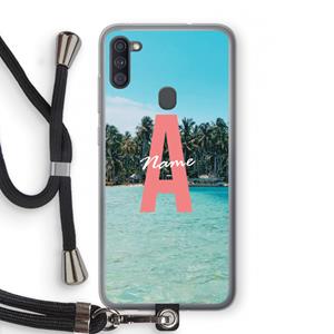 CaseCompany Pacific Dream: Samsung Galaxy A11 Transparant Hoesje met koord