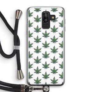 CaseCompany Weed: Samsung Galaxy J8 (2018) Transparant Hoesje met koord