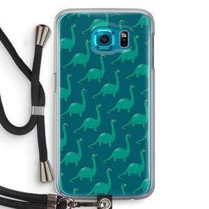 CaseCompany Diplodocus: Samsung Galaxy S6 Transparant Hoesje met koord