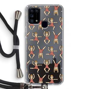 CaseCompany Gymboys: Samsung Galaxy M31 Transparant Hoesje met koord