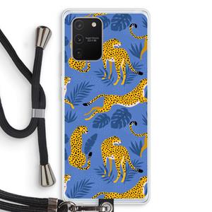 CaseCompany Luipaard: Samsung Galaxy S10 Lite Transparant Hoesje met koord
